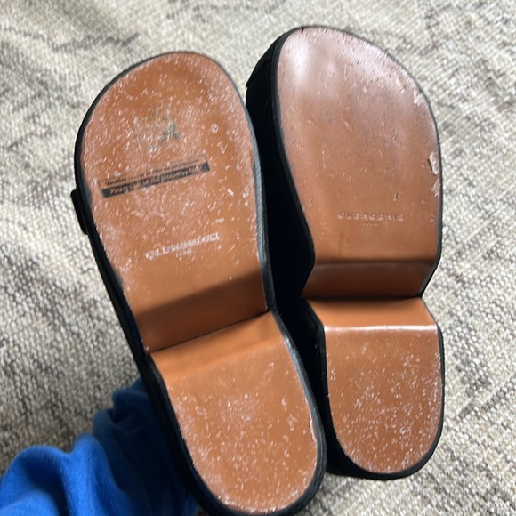 Clergerie black suede platform sandals - Picture 6 of 7